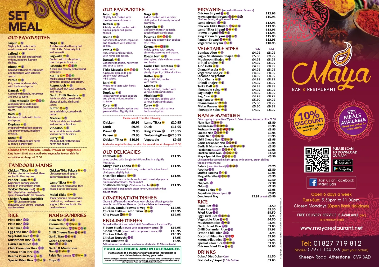 Takeaway Menu